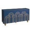 Vynxaria Modern Fluted Sideboard Buffet with 4 Doors, Adjustable Shelves - for Kitchen, Dining & Living Room - 2 of 4