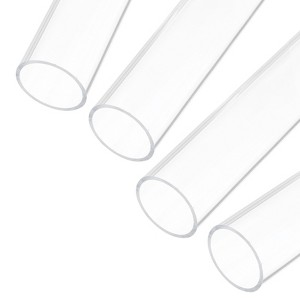 Unique Bargains Lamp Lantern Water Cooling System Acrylic Round Pipes Clear 4 Pcs 14" - 1 of 4