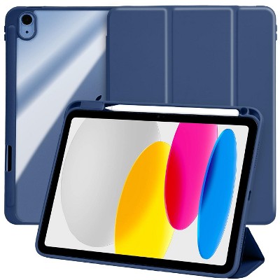 Custodia Trasparente Con Tasca Portapenne Per IPad (A16) 10ª E 11ª Generazione – Rosa, Leggera E Protettiva