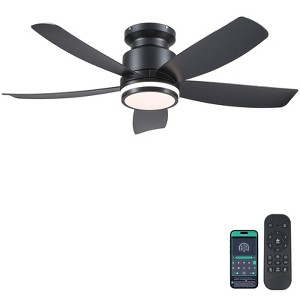 41 Inches Ceiling Fan with Light,App and Remote Control,5 Blades, Reversible DC Motor - 1 of 4