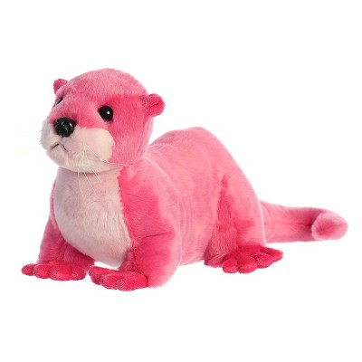 Aurora Medium River Otter Destination Nation Adventurous Stuffed Animal Pink 12"