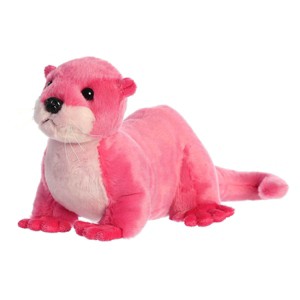 Aurora Medium River Otter Destination Nation Adventurous Stuffed Animal Pink 12" - 1 of 4