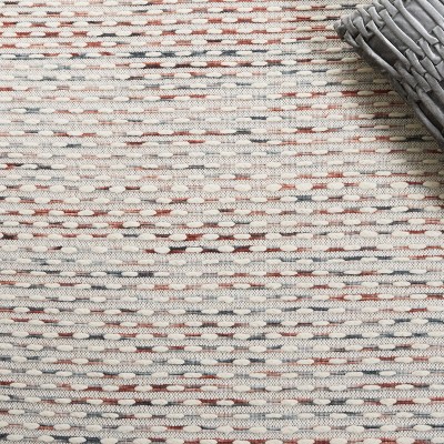 Marbella Beige and Rust Handwoven Wool Area Rug