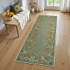 Fulvari Washable Rug,Botanical Area Rugs for Living Room,Non-Slip Soft Rug for Bedroom, Vintage Low Pile Dining Room Floral Rug Carpet - 2 of 4