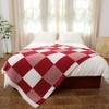 Snuggle Sac Fluffy Buffalo Plaid Throw Blanket,Reversible Cozy Throw,Classic Checkered Style - 3 of 4