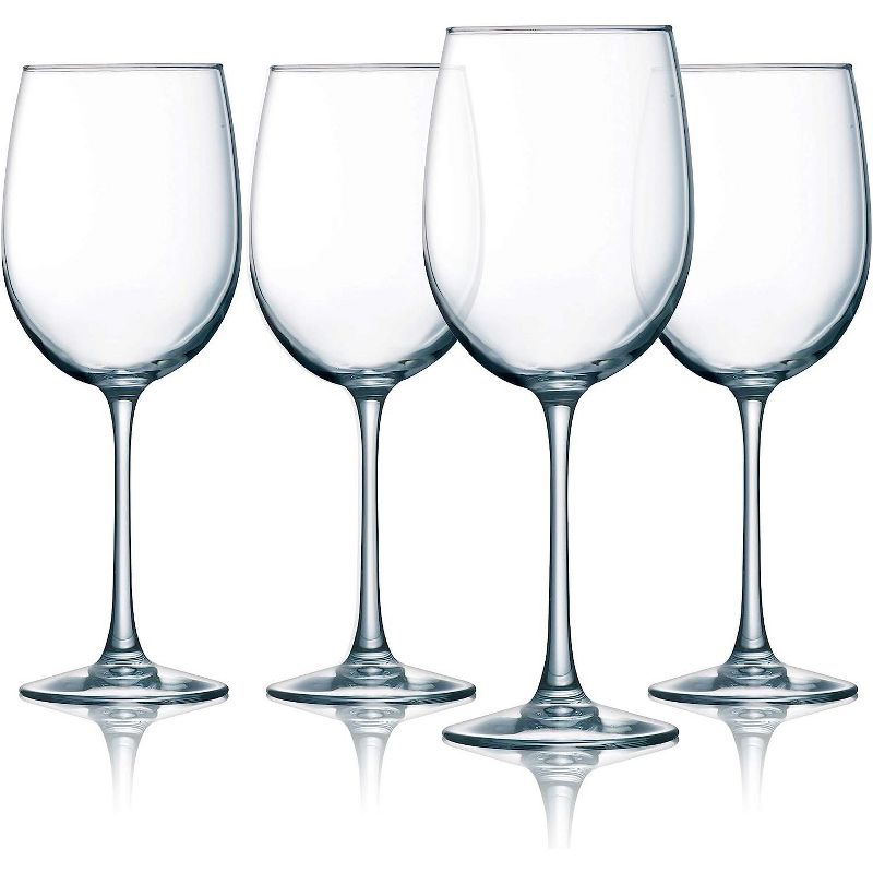 Luminarc Cachet 19 Ounce White Wine Glass 4-Piece Set, 19-Ounce, Clear, 1 of 9
