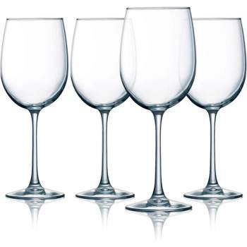 Luminarc Cachet 19 Ounce White Wine Glass 4-Piece Set, 19-Ounce, Clear