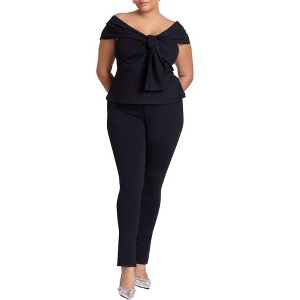 ELOQUII Women's Plus Size Legging With Zipper Slit Hem - 1 of 4