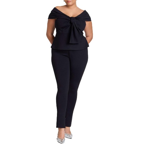 ELOQUII Women's Plus Size Legging With Zipper Slit Hem - image 1 of 4