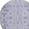 Lavender Purple And Gray Oriental Washable Indoor Outdoor Area Rug - 4 of 4