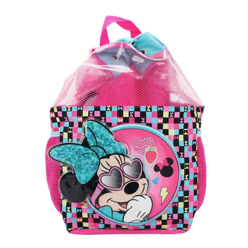 Disney Minnie Mouse Youth 3-Piece Kids Drawstring Backpack Set, 2 of 7