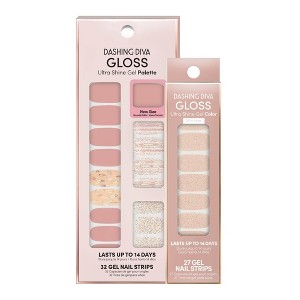 Dashing Diva Gloss Ultra Shine Gel Mani Bundle Nail Art - After Glow and Champagne Buff - 59ct - 1 of 4