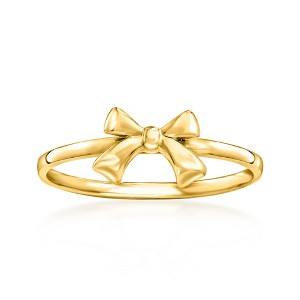 Pure Collection by Ross-Simons 14kt Yellow Gold Bow Ring - 1 of 4