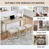 Spassway 4-Piece Counter Height Dining Set with USB Port Bar Table with 3 Fabric Bar Stools Dining Table Set Pub Table Set for Small Rooms - 4 of 4