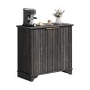 Sideboard Buffet Cabinet with Fluted Doors, Farmhouse Kitchen Cupboard Storage with Adjustable Shelves, Modern Coffee Bar Cabinet for Home£¬Dark Oak - 2 of 4