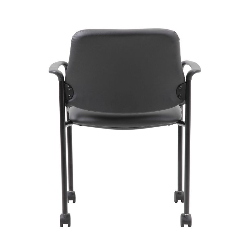 Stacking Chair with Casters Black - Boss Office Products, 5 of 8
