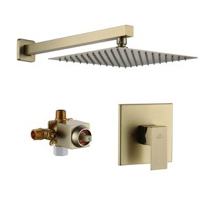 CASAINC 10 inch square rainfall showerhead Balance valve shower - 1 of 4