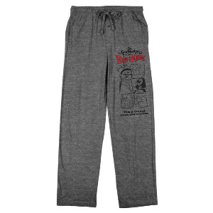 Adventures Of Billy & Mandy Comic Panels Men's Gray Heather Sleep Pajama Pants - 1 of 4