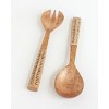 Slickblue Mango Wood Salad Servers, Hand-Carved, Perfect for Serving, 2 Style Options - 3 of 4