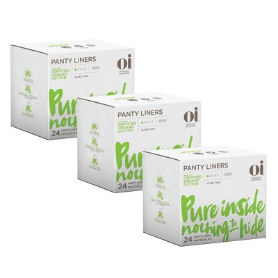 Organic Initiative Oi Organic Cotton Ultra Thin Panty Liners - 3pk