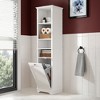 VANIRROR 64" Tall Bathroom Storage Cabinet, Slim Freestanding Bathroom Cabinet for Small Spaces with 4 Adjustable Shelves, Laundry Hamper - 2 of 4