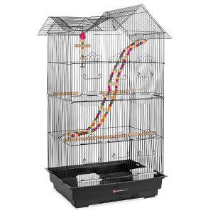 Best Choice Products 36in Indoor/Outdoor Iron Bird Cage for Parrot, Lovebird w/ Removable Tray, 4 Feeders, 2 Toys - 1 of 4