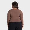 Women's Slim Fit Long Sleeve Corset Top - A New Day™ - 2 of 3