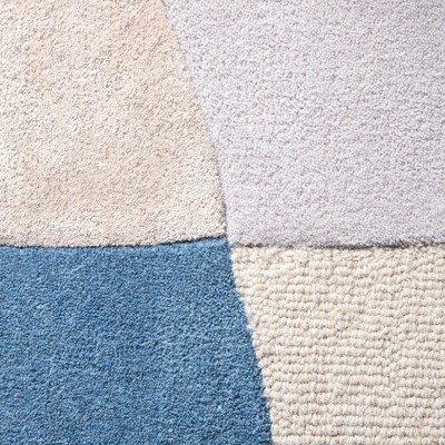 Oslo 8' x 10' Beige Blue Grey Abstract Wool Area Rug