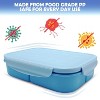 LunaLulinlk Bento Box, Leak-Proof Lunch Box, Durable Portable Lunch Box for Kids, BPA-Free and Food-Safe Material (Blue) - 2 of 4