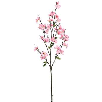 Vickerman 40'' Artificial Pink Cherry Blossom Spray, 3 per Pack.
