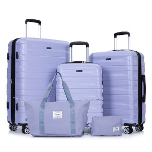Whisen 5-Piece Set(21/25/29 in.) Luggage Sets Lightweight Suitcase with TSA Lock and Rotating Wheels - 1 of 4