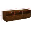LOVSON 63''Mid-Century Modern TV Stand Accommodates TVs up to 75 inches Living Room Media Center Features solid wood drawers and power outlets,Walnut - 3 of 4