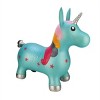 BounceZiez Inflatable Bouncy Ride-On Hopper with Pump - Blue Unicorn - 3 of 4