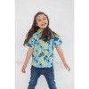 Disney Lilo & Stitch Mickey Mouse Lion King Simba Hawaiian Blue Button Down Shirt Toddler - 4 of 4