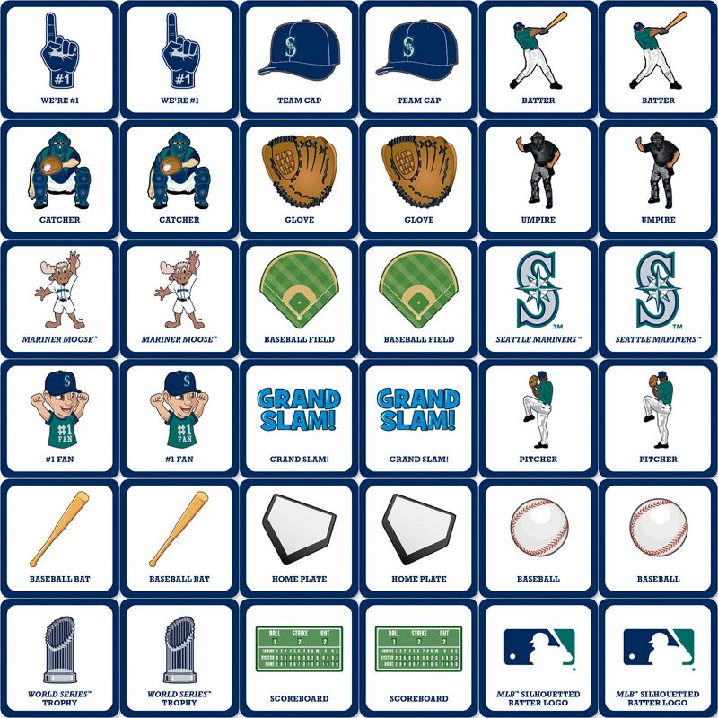 MasterPieces Officially Licensed MLB Seattle Mariners Matching Game for Kids and Families, 3 of 7