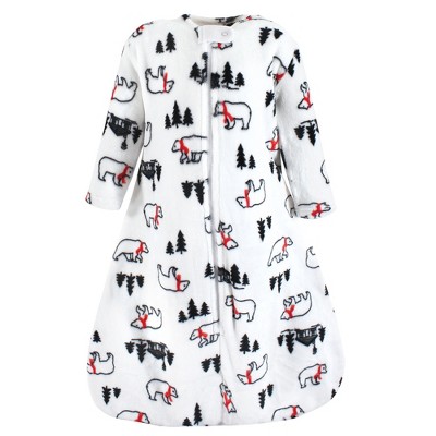 Image of Hudson Baby Plush Sleeping Bag, Sack, Blanket, Long-Sleeve Winter Bear, 0-6 Months