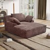GDFStudio Gray 51'' Modern Corduroy Upholstered Chaise Lounge with Backrest Pillow and 2 Throw Pillows - 2 of 4