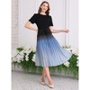 INSPIRE CHIC Women's Pleated Short Sleeve Round Neck Dress - 3 of 4
