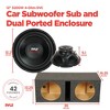 Pyle PLPW12D 12" 3200W 4-Ohm DVC Car Subwoofer Sub and Dual Ported Enclosure - 3 of 4