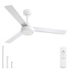 HOMLUX 52" Ceiling Fan with 3 ABS Blades & 6 Speeds & Reversible DC Motor - 3 of 4