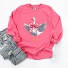 Valentine Goose Coquette - Women's Garment Dyed Long Sleeve Graphic T-Shirt - 3 of 4