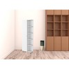 HomeRoots 20" White Accent Cabinet With Nine Shelves - 2 of 4