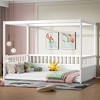 CAVINAS Full Size Wood Montessori Bed,Modern Canopy Floor Bed Frame with Side Four Poster Design,Toddler Bed for Bedroom - 2 of 4