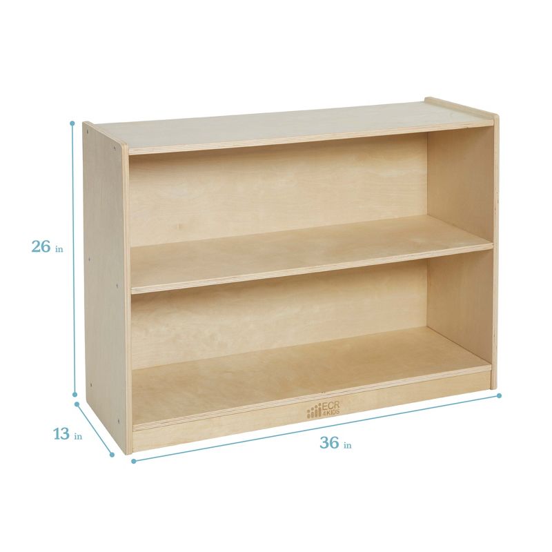 ECR4Kids 2-Shelf Mobile Storage Cabinet, Classroom Furniture, 3 of 12