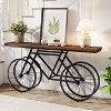 Tribesigns 70.9-inch Narrow Console Table with Bicycle Metal Base, Long Sofa Table Behind Couch for Living Room Entrance - 3 of 4