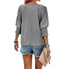 BLUEMING Womens T-Shirts Fashion Tops 3/4 Sleeve Shirts Casual Crew Neck Basic Business Tees Blouses - 2 of 4