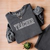 Simply Sage Market Embroidered Teacher Outline Lightweight Garment Dyed Sweatshirt - 3 of 4