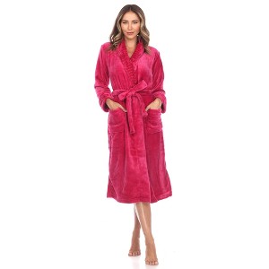 Women's Super Soft and Cozy Lounge Robe  - White Mark - 1 of 4