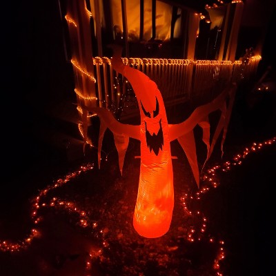 Sunnydaze 58" Self-Inflatable Holiday Spooky Glowing Ghost Outdoor Halloween Lawn Decoration with Red LED Light