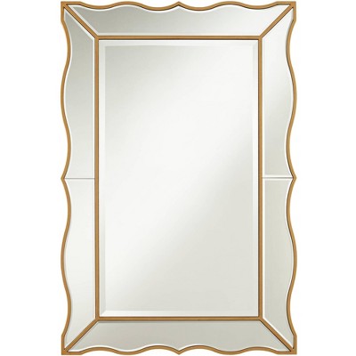 Noble Park Delania 28" x 42" Antique Gold Fancy Edged Wall Mirror